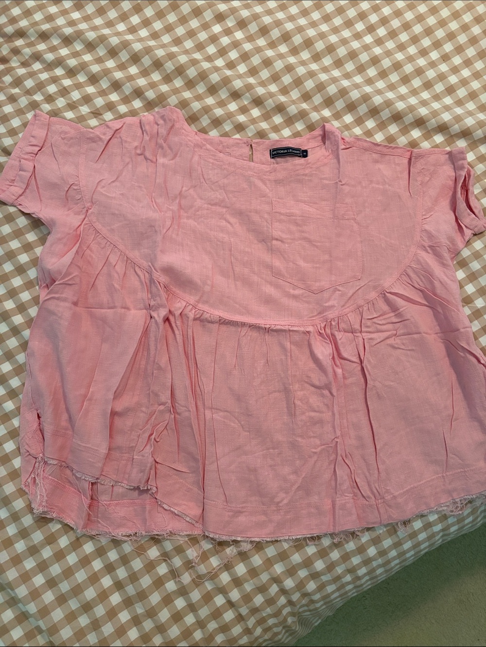 Women’s Pink Linen Top
